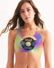 Load image into Gallery viewer, Women&#39;s Seamless Sports Bra - Rainbow Abstract 2