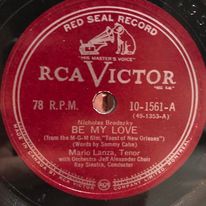 Be My Love - Mario Lanza 78 rpm