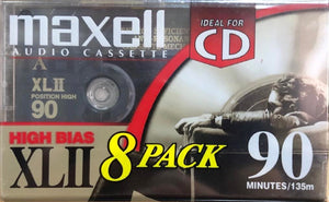 Maxell XLII 90 Blank Cassette 8-Pack