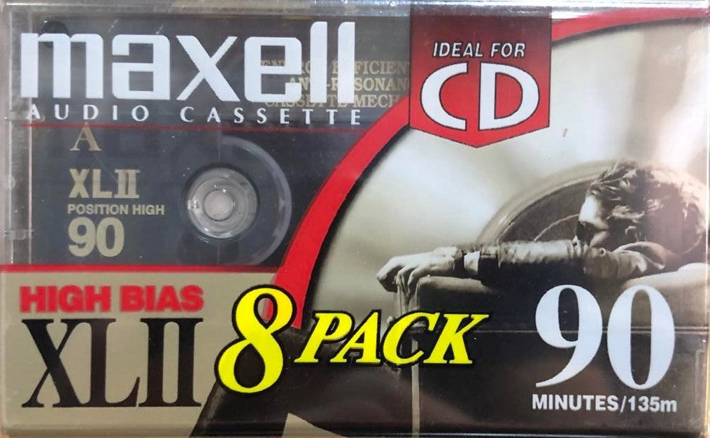 Maxell XLII 90 Blank Cassette 8-Pack