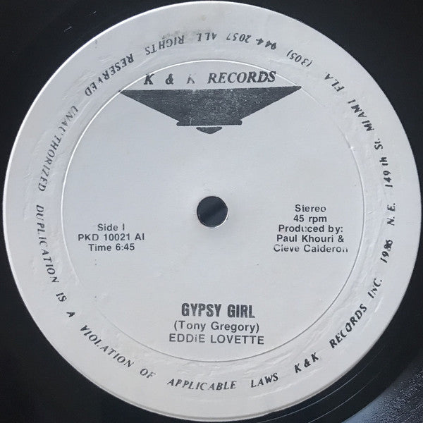 Eddie Lovette-Gypsy Girl / Heaven Must Be Missing An Angel 12